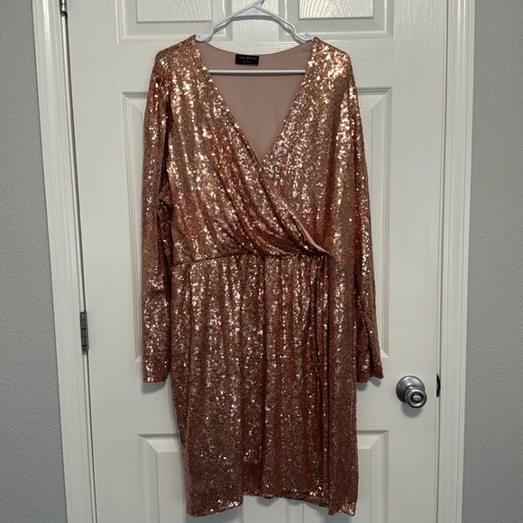 Lane Bryant Dresses & Skirts - Lane Bryant baby pink sequin dress